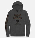 New Harley-Davidson® Authentic Men's Wounded Warrior Pullover Hoodie Knit Heather Grey