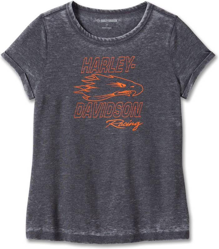 New Harley-Davidson® Authentic Women's Screamin' Eagle Burnout Tee - Black Beauty