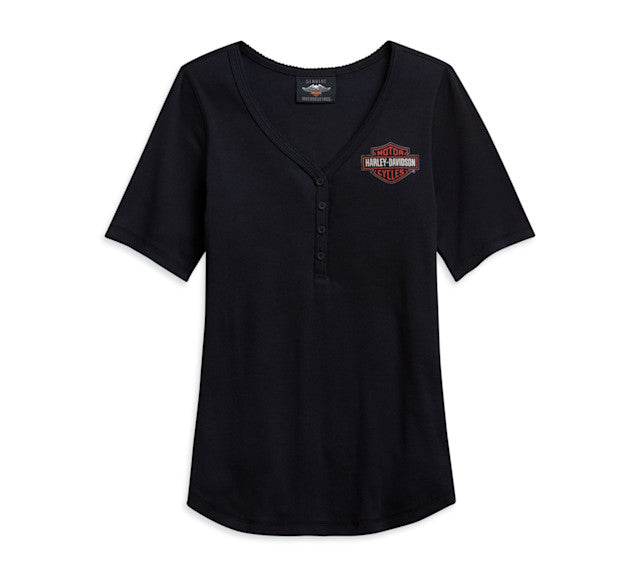 New Harley-Davidson® Authentic Women's Logo Henley