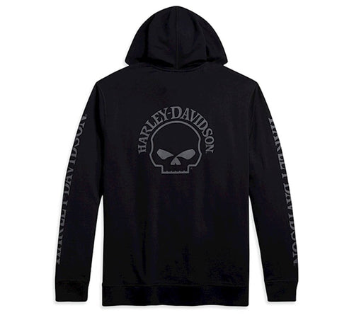 New Harley-Davidson®  Authentic Men's Zip Hoodie Skull Black