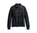 New Harley-Davidson® Authentic Embroidered Ski Sweater 1/4 Zip Black