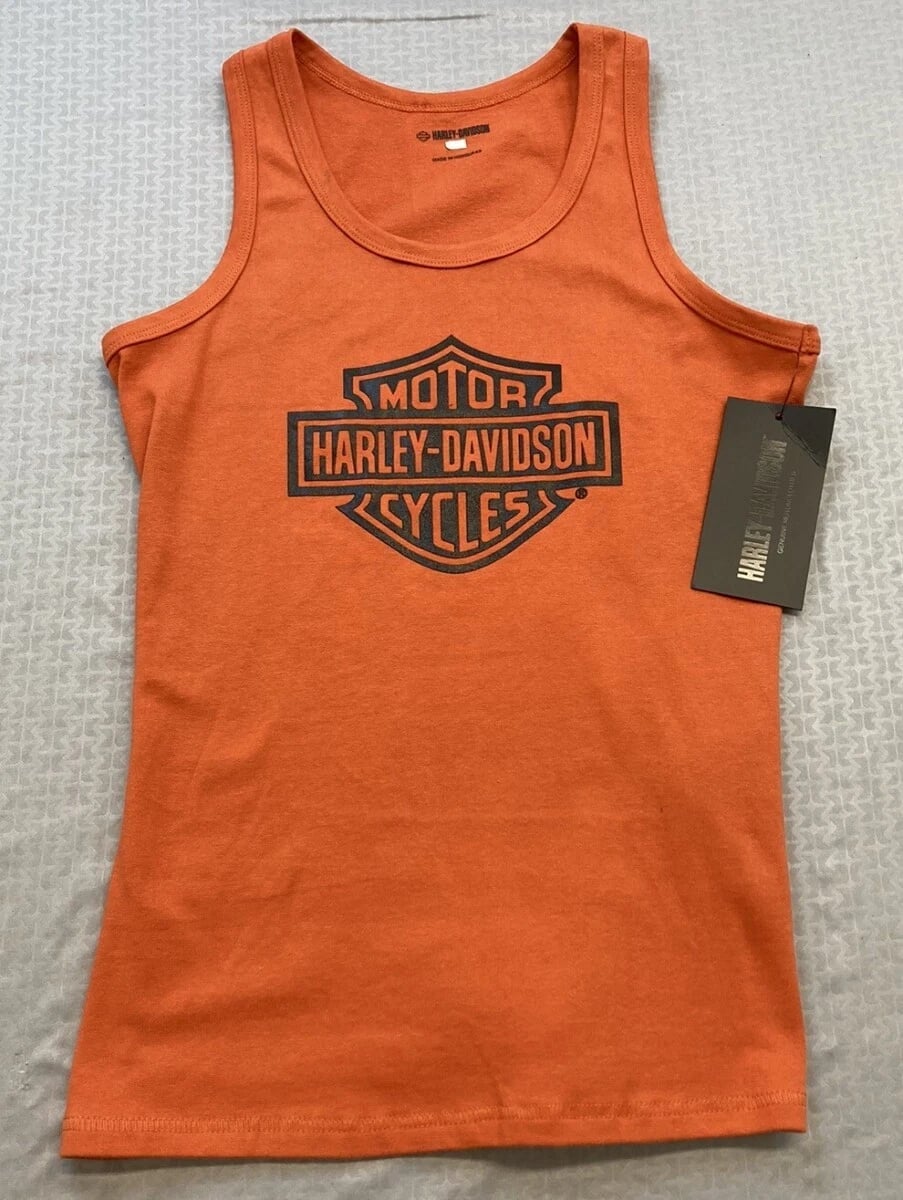 New Harley-Davidson® Authentic Women's Tank Knit Orange B&S SL