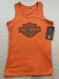 New Harley-Davidson® Authentic Women's Tank Knit Orange B&S SL