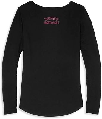 New Harley-Davidson® Authentic Women's Rhinestone Willie G Skull Baseball Hem Tee
