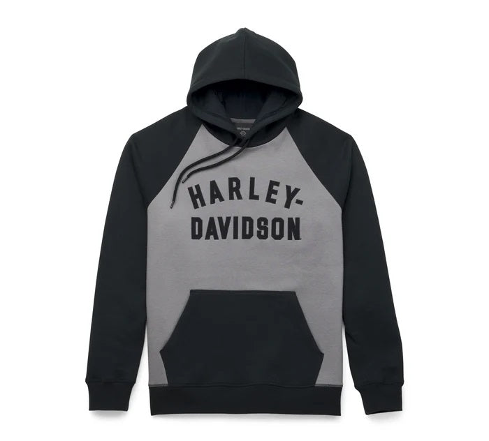 New Harley-Davidson® Authentic Men's Classic Staple Raglan Hoodie Quiet Shade