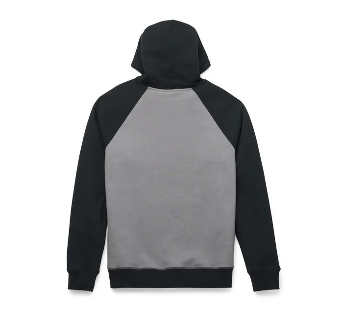 New Harley-Davidson® Authentic Men's Classic Staple Raglan Hoodie Quiet Shade
