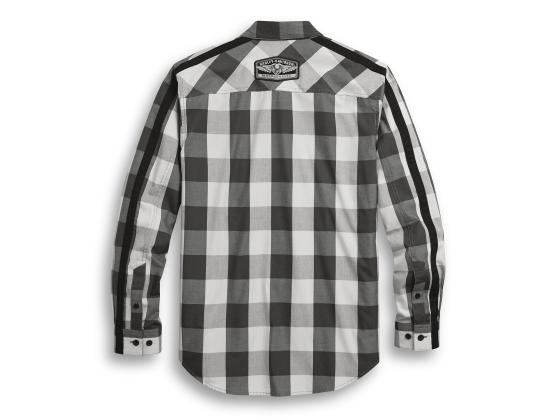 New Harley-Davidson® Authentic Men's Sleeve Stripe Plaid Shirt