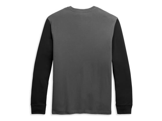 New Harley-Davidson® Authentic Men's Contrast Sleeve Logo Knit Tee