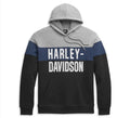New Harley-Davidson® Authentic Men's Block Letter Color blocked Pullover Hoodie
