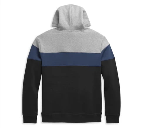 New Harley-Davidson® Authentic Men's Block Letter Color blocked Pullover Hoodie