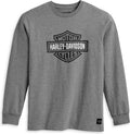 New Harley-Davidson® Authentic Men'S Bar & Shield Long Sleeve Tee, Heather Grey