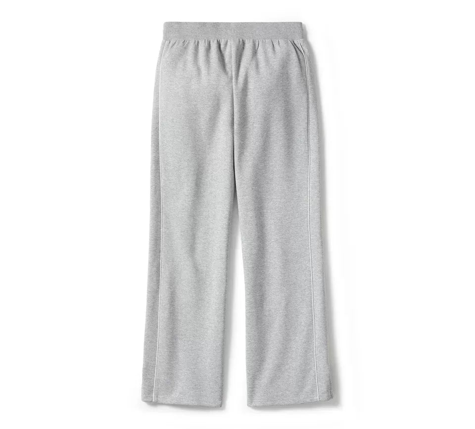 New Harley-Davidson® Authentic Women's Essential Fleece Wide Leg Pant - Light Grey Heather