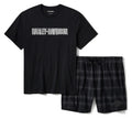 New Harley-Davidson® Authentic Men's Plaid Pajama Shorts Set