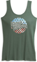 New Harley-Davidson® Authentic Women's Circle Stars Rib Knit Tank