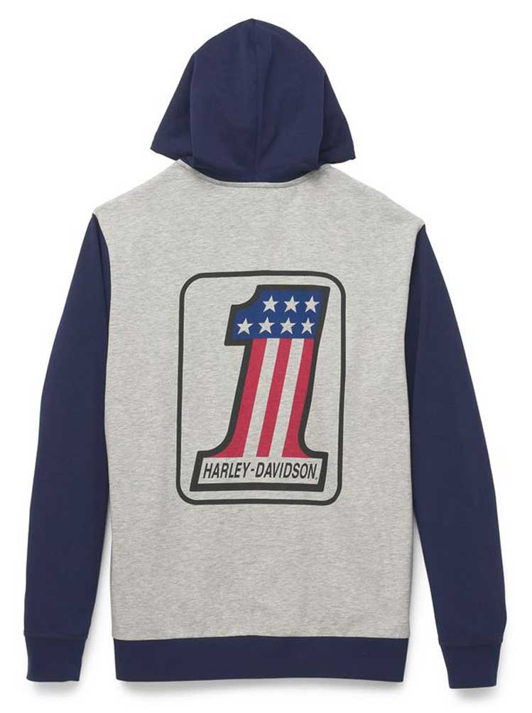 New Harley-Davidson® Authentic&nbsp; Men's #1 Zip-Up Hoodie