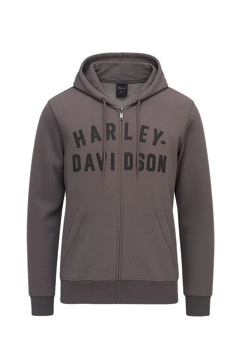New Harley-Davidson® Authentic Men's Crosscountry Staple Zip-Up Hoodie - Blackened Pearl