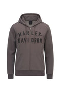 New Harley-Davidson® Authentic Men's Crosscountry Staple Zip-Up Hoodie - Blackened Pearl
