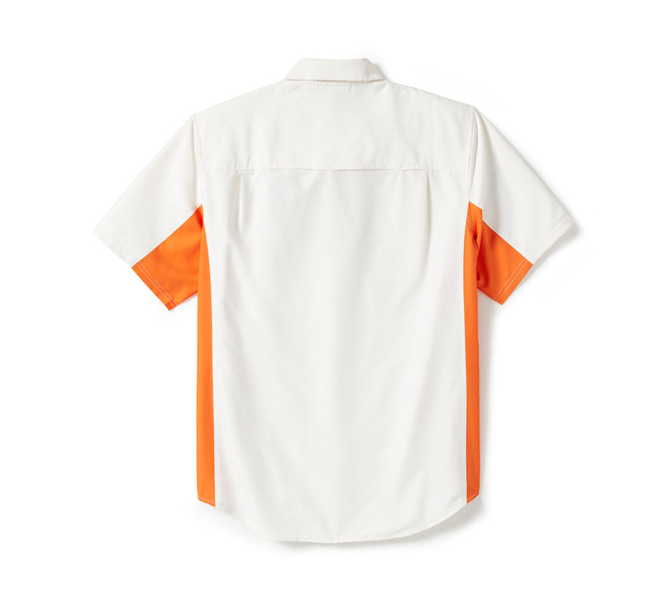 New Harley-Davidson® Authentic Men's H-D Tech Colorblock Button-Up Short Sleeve