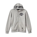 New Harley-Davidson® Authentic Men's B&S Logo Revolution Zip-Up Hoodie - Gray