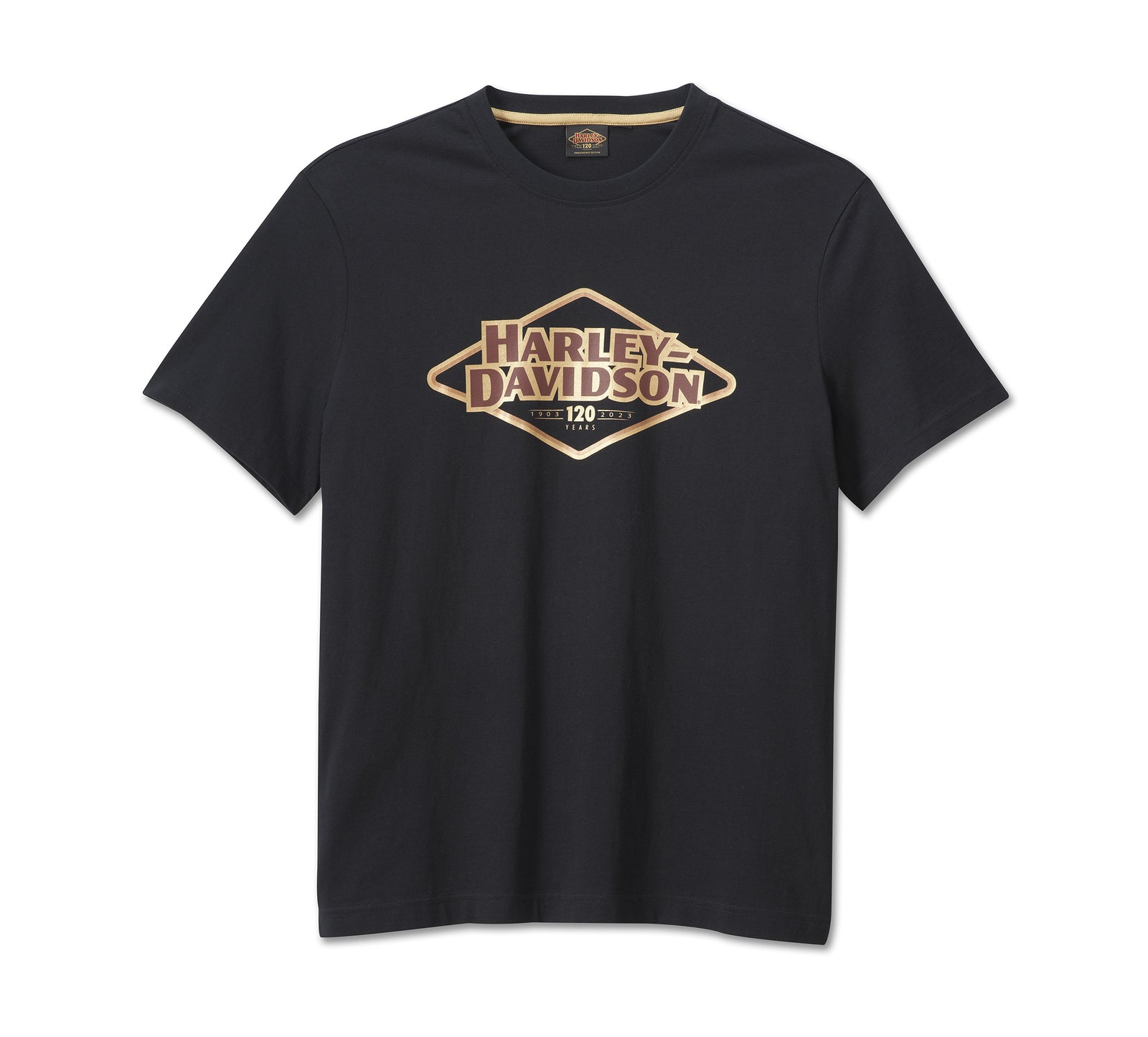 New Harley-Davidson® Authentic Men's 120th Anniversary T-shirt Black Beauty