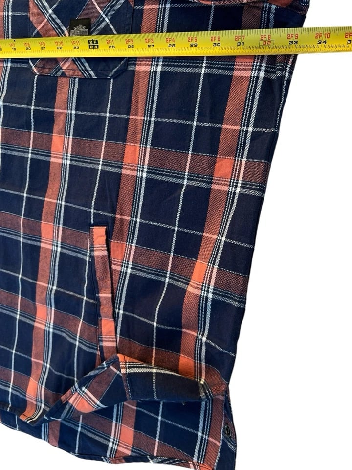 New Harley-Davidson® Authentic Men's Eclipse Zip-Up Plaid Shirt Authentic Bike