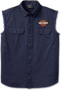 New Harley-Davidson® Authentic Men's Bar & Shield Blowout Cutoff Button Shirt