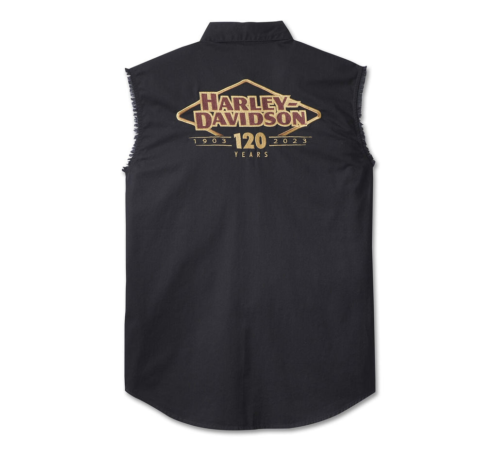 New Harley-Davidson® Authentic Men's 120th Anniversary Sleeveless Blowout