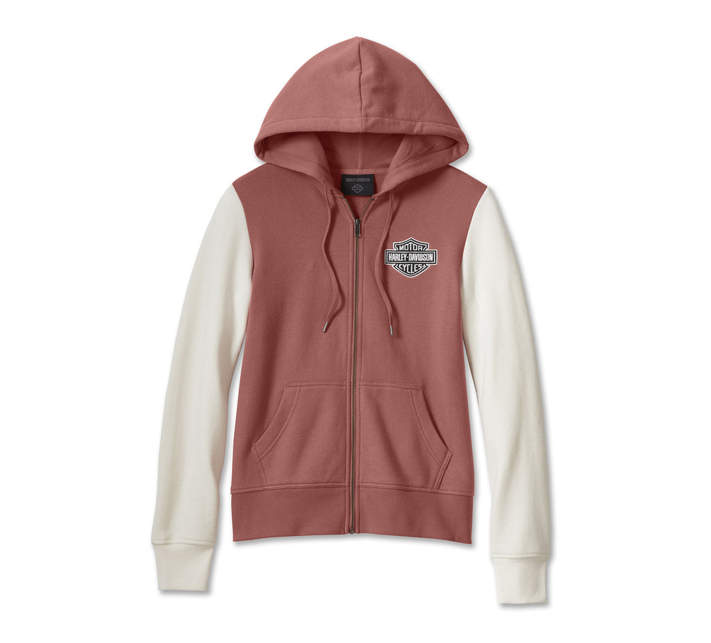 New Harley-Davidson® Authentic Women's Special Colorblock Racer Font Hoodie
