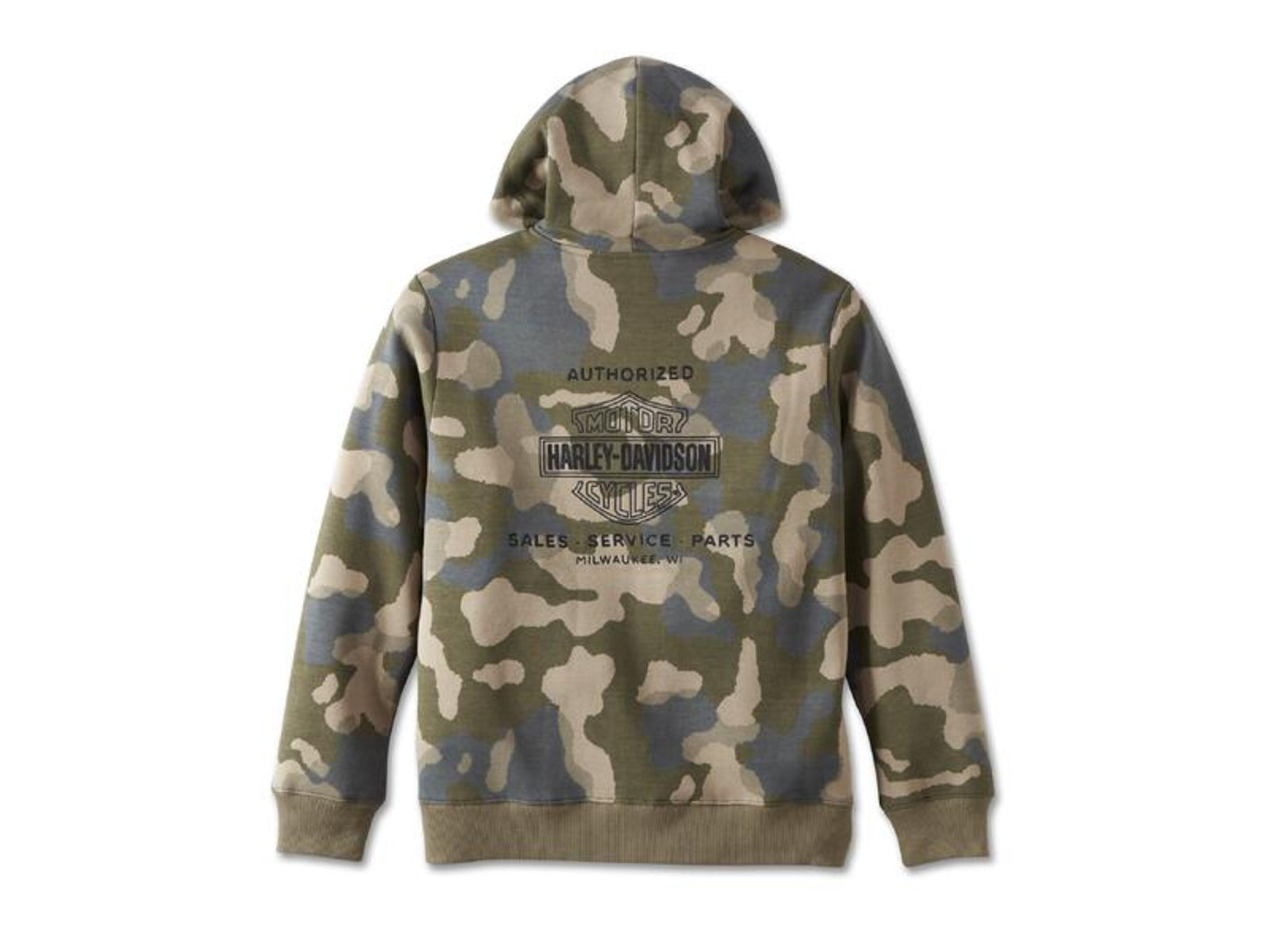 New Harley-Davidson® Authentic Men Zip Hoodie Sreet Surplus