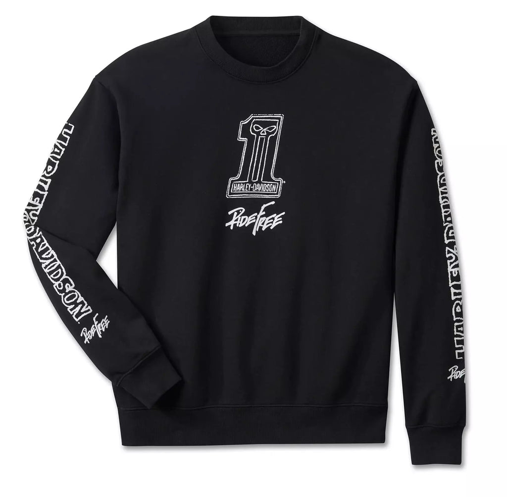 New Harley-Davidson® Authentic Sweatshirt Willie G Sketchy #1 Crewneck