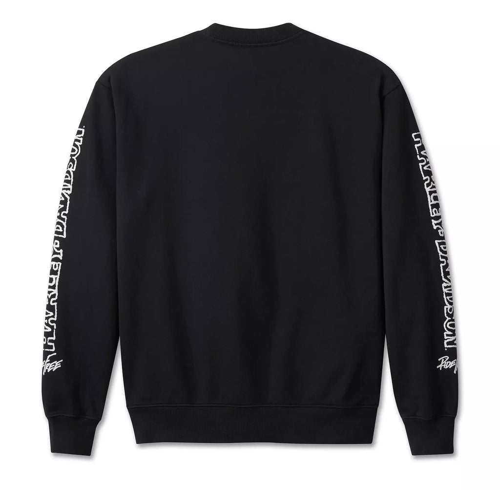 New Harley-Davidson® Authentic Sweatshirt Willie G Sketchy #1 Crewneck