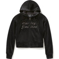 New Harley-Davidson® Authentic Velour Polyester Zip-Up Long Sleeve Hoodie, Black