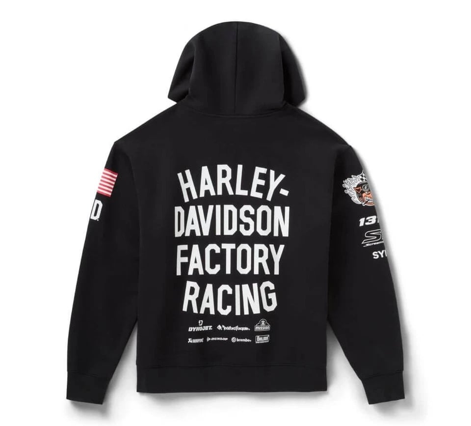 New Harley-Davidson® Authentic Factory Racing Team Pullover Hoodie