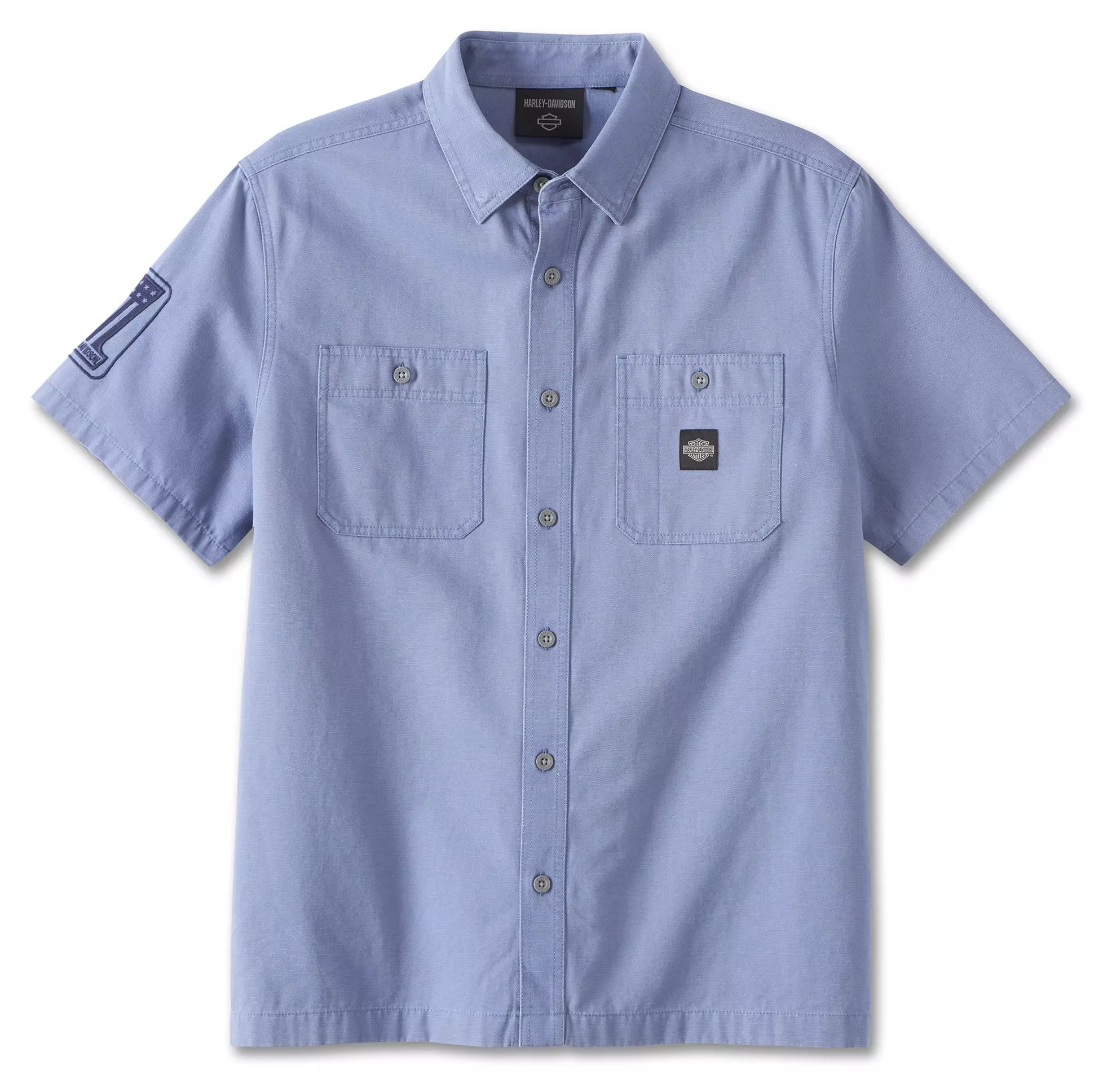 New Harley-Davidson® Authentic Canvas Shirt Forever Harley blue