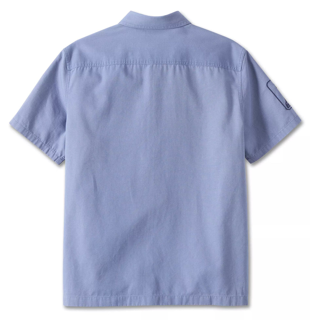 New Harley-Davidson® Authentic Canvas Shirt Forever Harley blue
