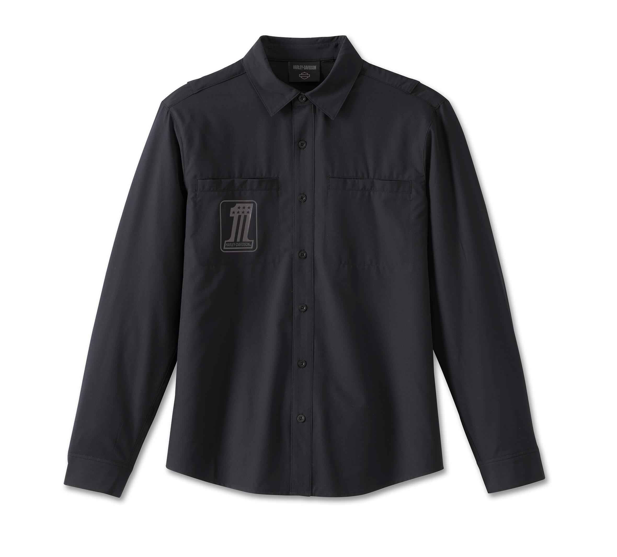 New Harley-Davidson® Authentic Men's Button Up Woven Shirt