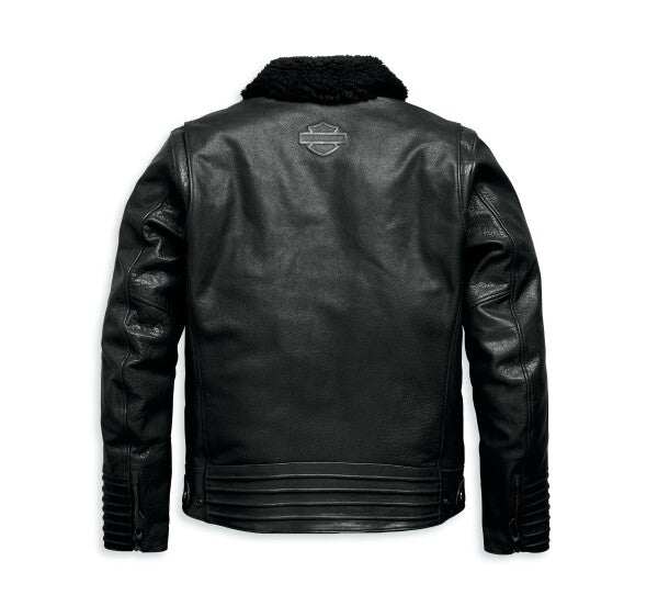 New Harley-Davidson® Authentic Men's Maverick Leather Biker Jacket - Black