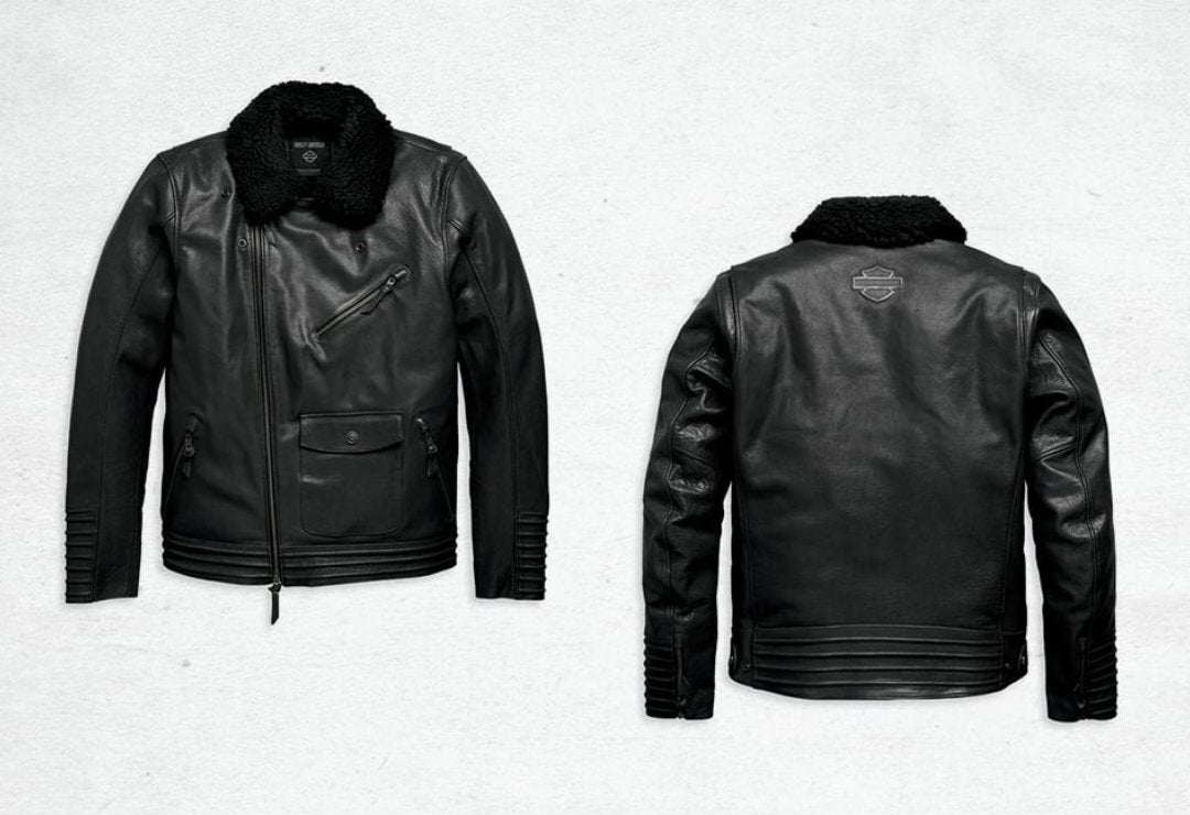 New Harley-Davidson® Authentic Men's Maverick Leather Biker Jacket - Black