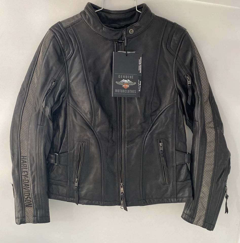 New Harley-Davidson® Authentic Women's 2W Leather Jacket Writ Black