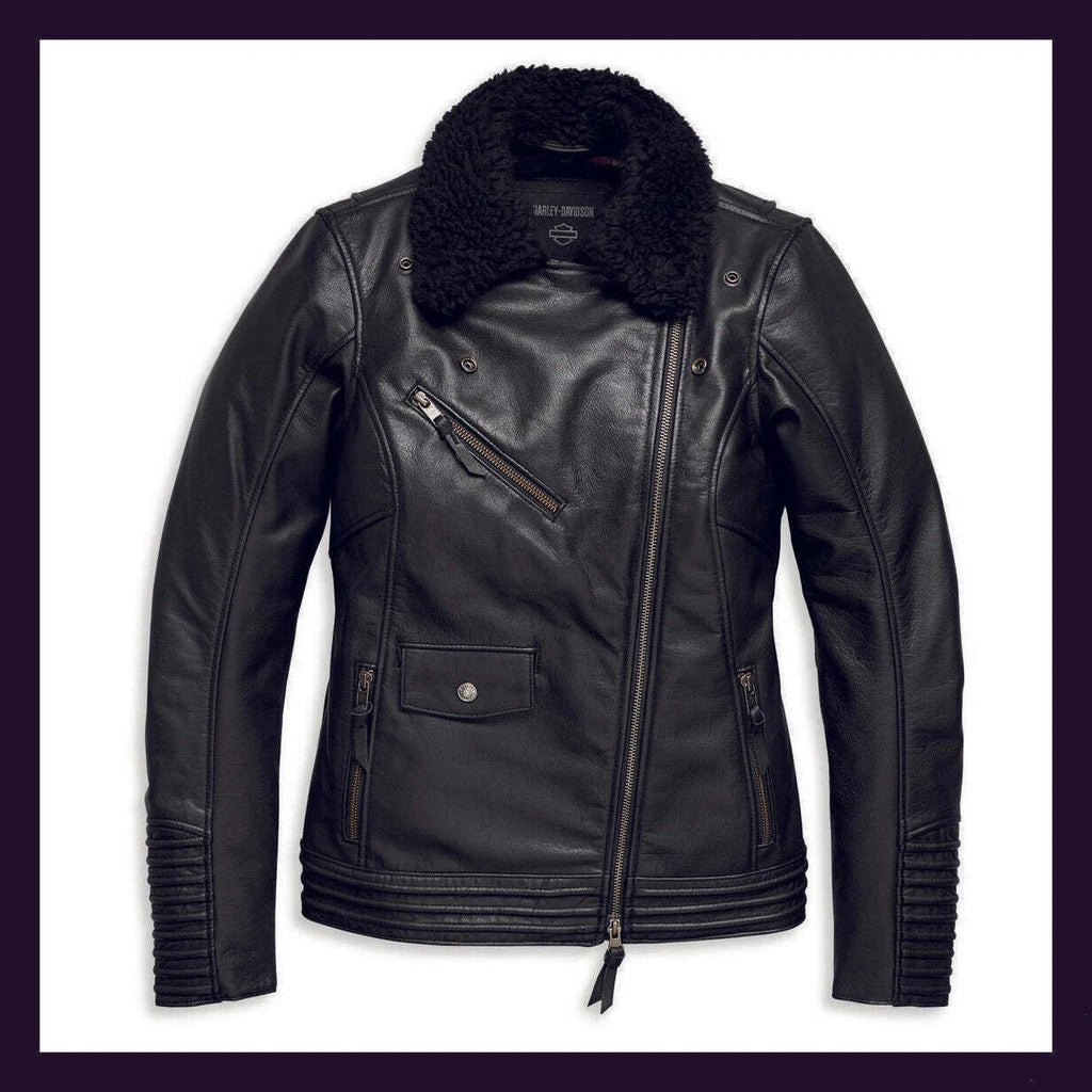 New Harley-Davidson® Authentic Women's Black Leather Maverick Jacket