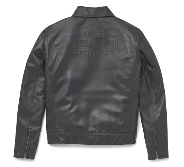 New Harley-Davidson® Authentic Men's Lisbon Debossed Casual Leather Jacket