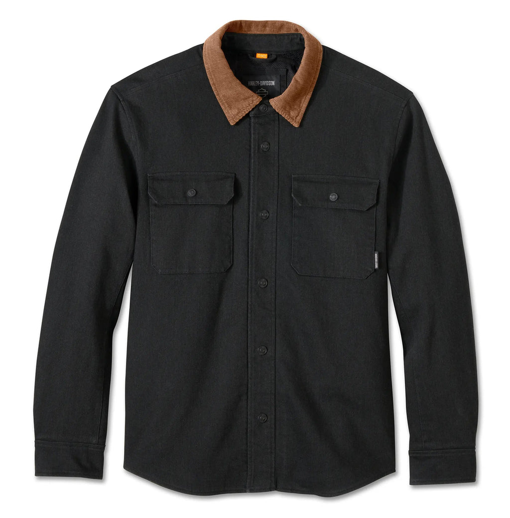 New Harley-Davidson® Authentic Sherpa Operative 2.0 Riding Shirt Jacket Black