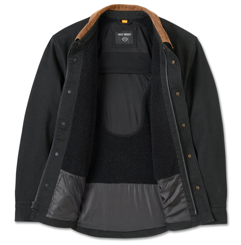 New Harley-Davidson® Authentic Sherpa Operative 2.0 Riding Shirt Jacket Black