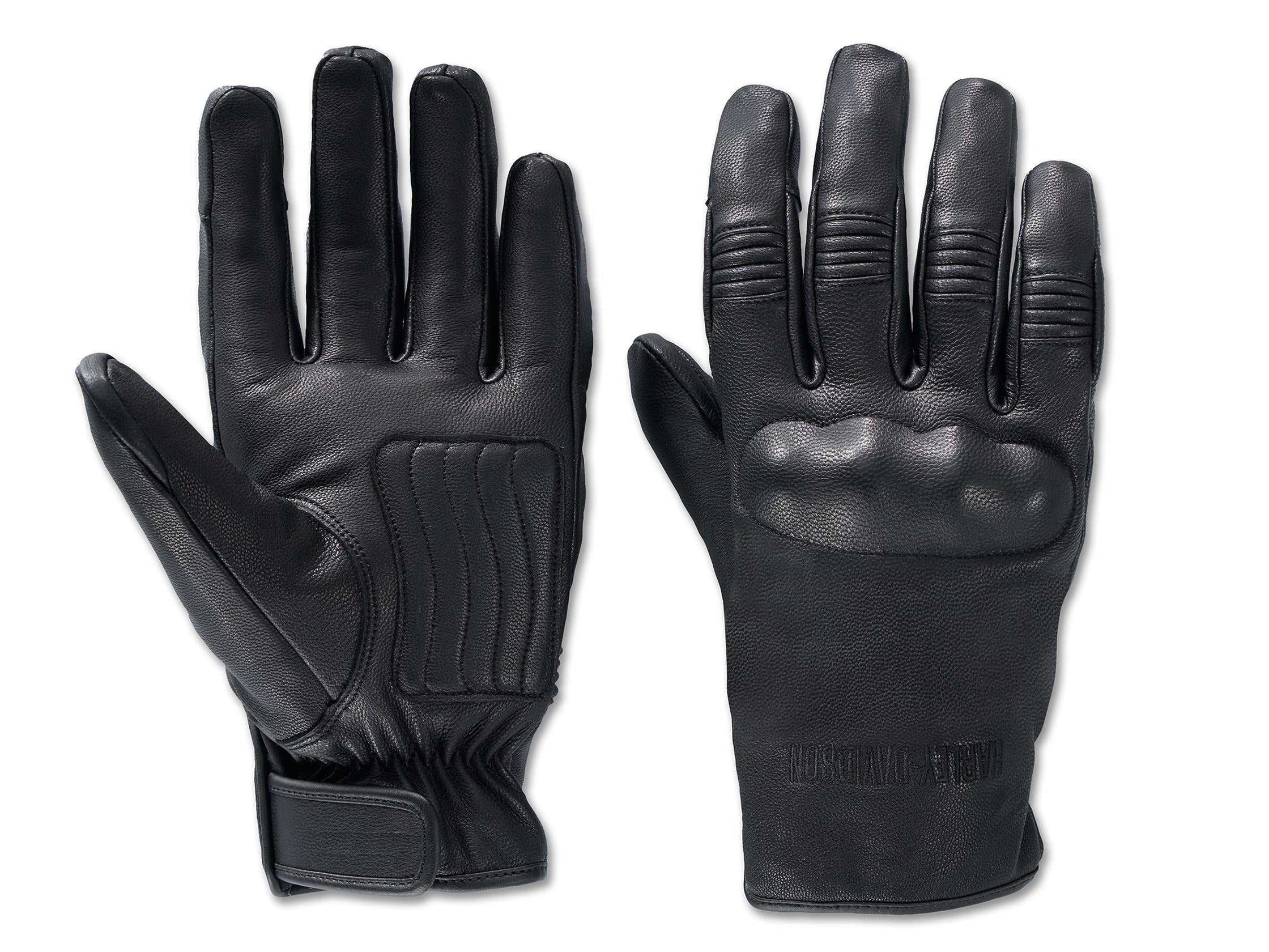 New Harley-Davidson® Authentic Men's Gild Waterproof Leather Gloves Black