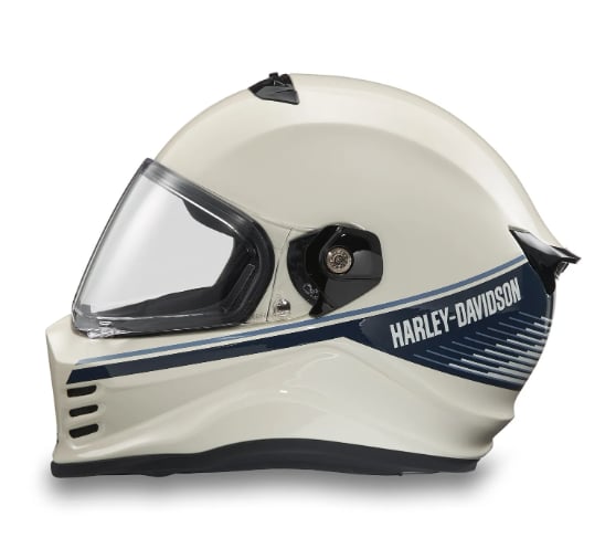 New Harley-Davidson® Authentic Division X15 Sunshield Full Face Helmet - Gloss - Cloud Dancer