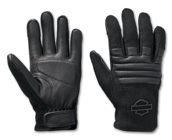 New Harley-Davidson® Authentic Women´s Riding Gloves Dyna Knit Leather Black