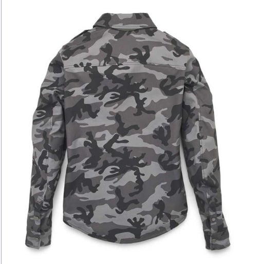 New Harley-Davidson® Authentic Women's Operative Camo Print Riding Shirt Jacket
