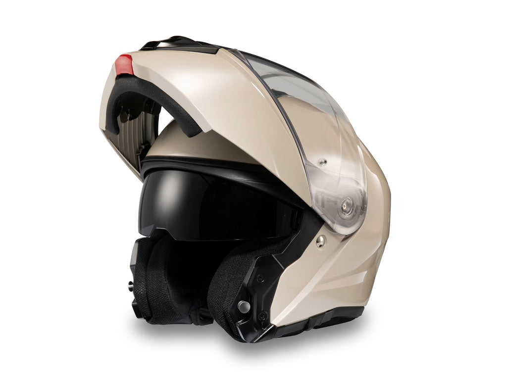 New Harley-Davidson® Authentic Capstone Sun Shield II H31 Modular Helmet White Sand Pearl Gloss