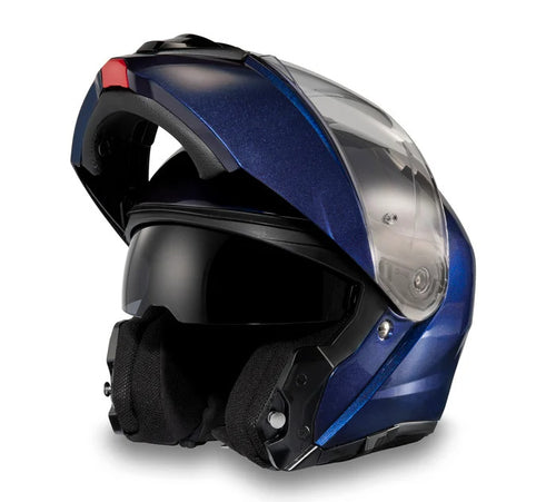New Harley-Davidson® Authentic Capstone Sun Shield II H31 Modular Helmet - Indigo Drift Gloss