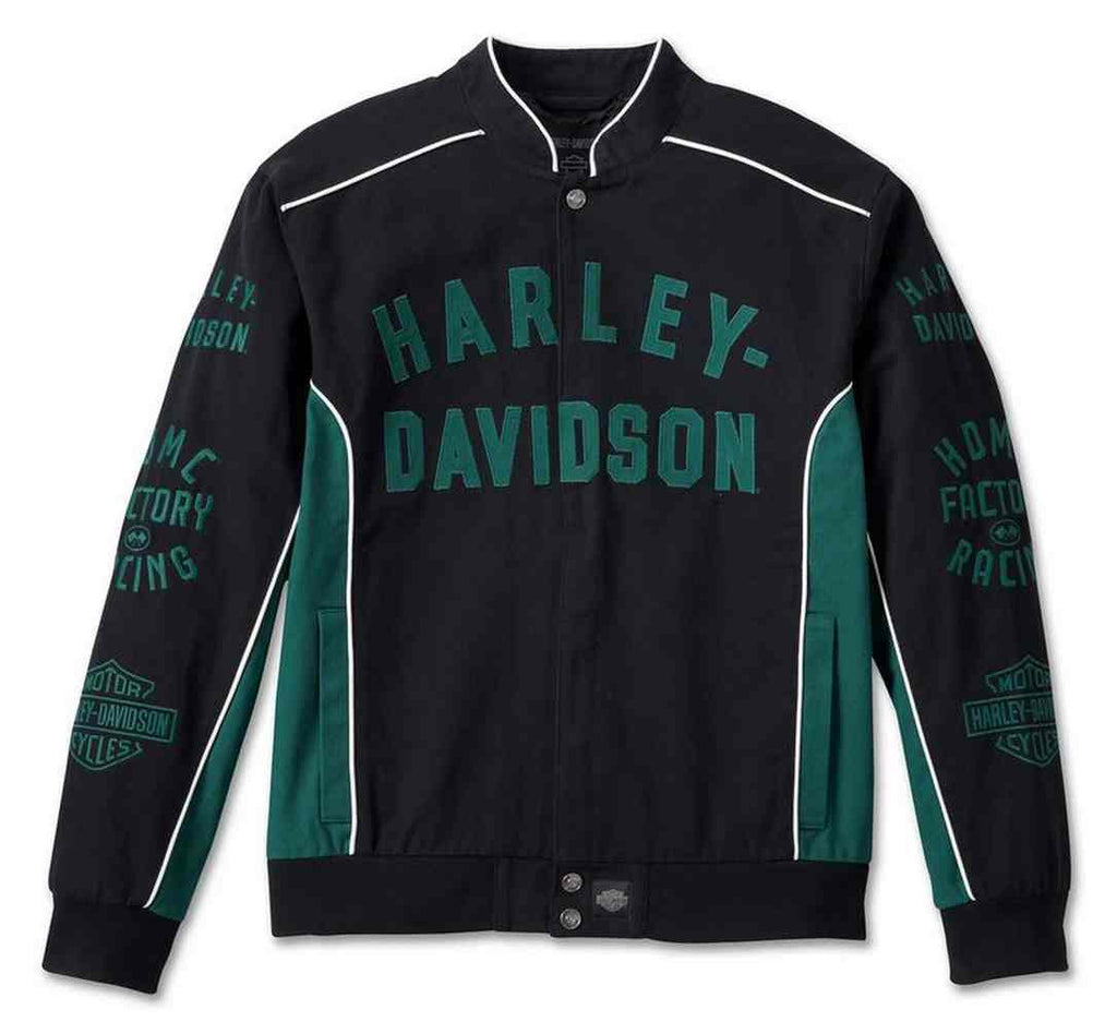 New Harley-Davidson® Authentic Men's Team Sport Color blocked Causal Jacket - Black